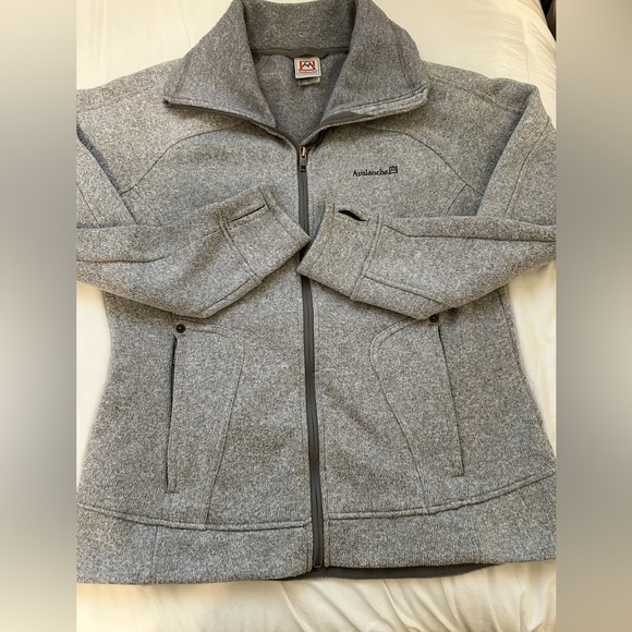 Avalanche Full Zip Mock Neck Gray Fleece Jacket--Women's Size L - Picture 2 of 12